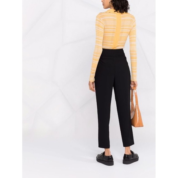 Y2K Era 50’s Style Pure Silk Black Cropped Pants - Picture 7 of 7